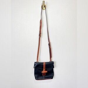 Dooney & Bourke Leather Black and Brown Crossbody Bag